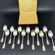 White metal (silverware) dessert spoons in original box – 1224b8