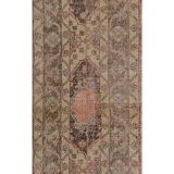 Vintage Turkish Oushak Rug Handwoven 55x733 cm