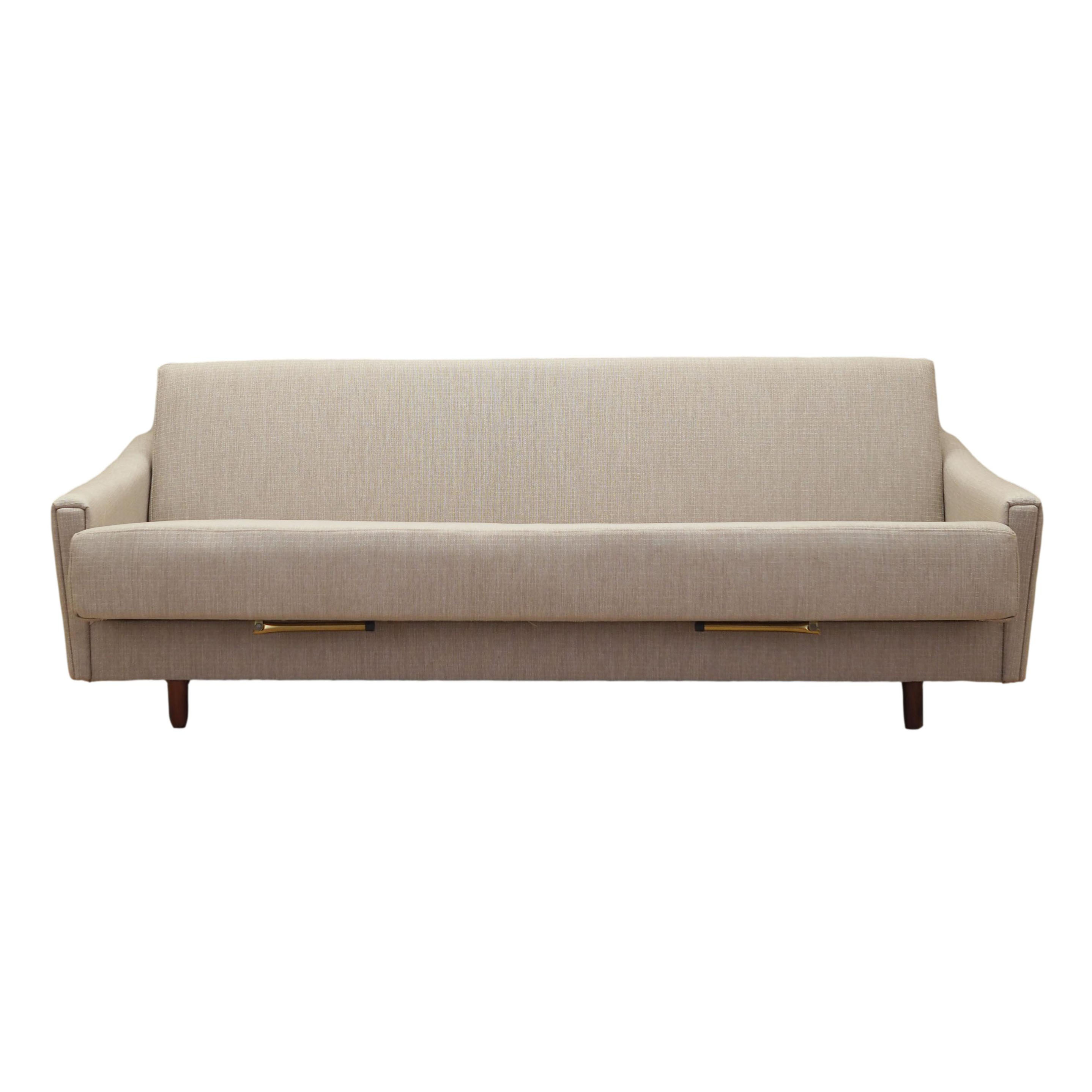 Beige sofa bed, Danish design, 1970s, production: Denmark