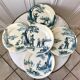 Set of 5 flat plates Iron Earth model "Garde-Champêtre" late nineteenth