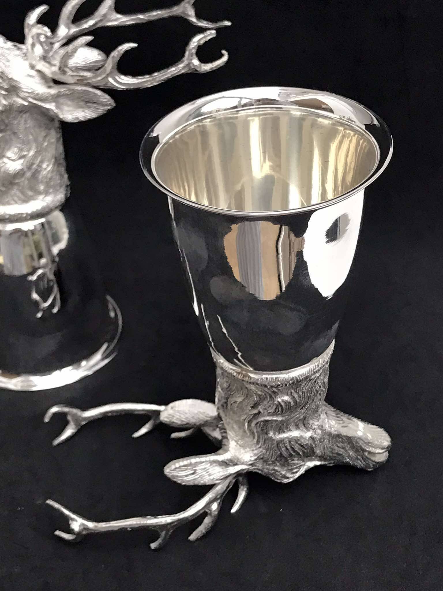 Gucci silver metal cups