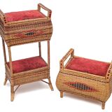 Ensemble de rangement en osier