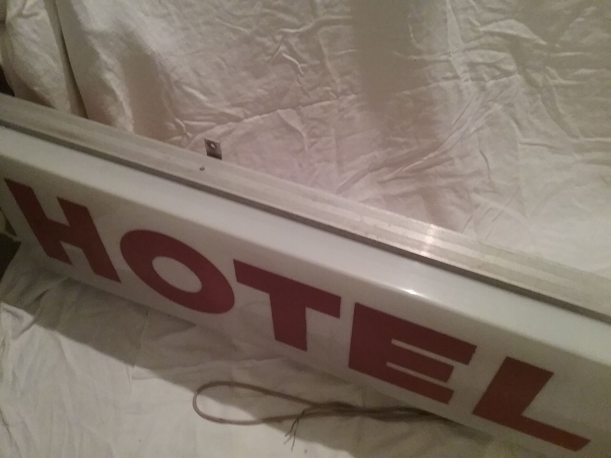 Bright vintage sign hotel