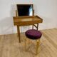 Table de maquillage en teck avec miroir, Danemark 1960