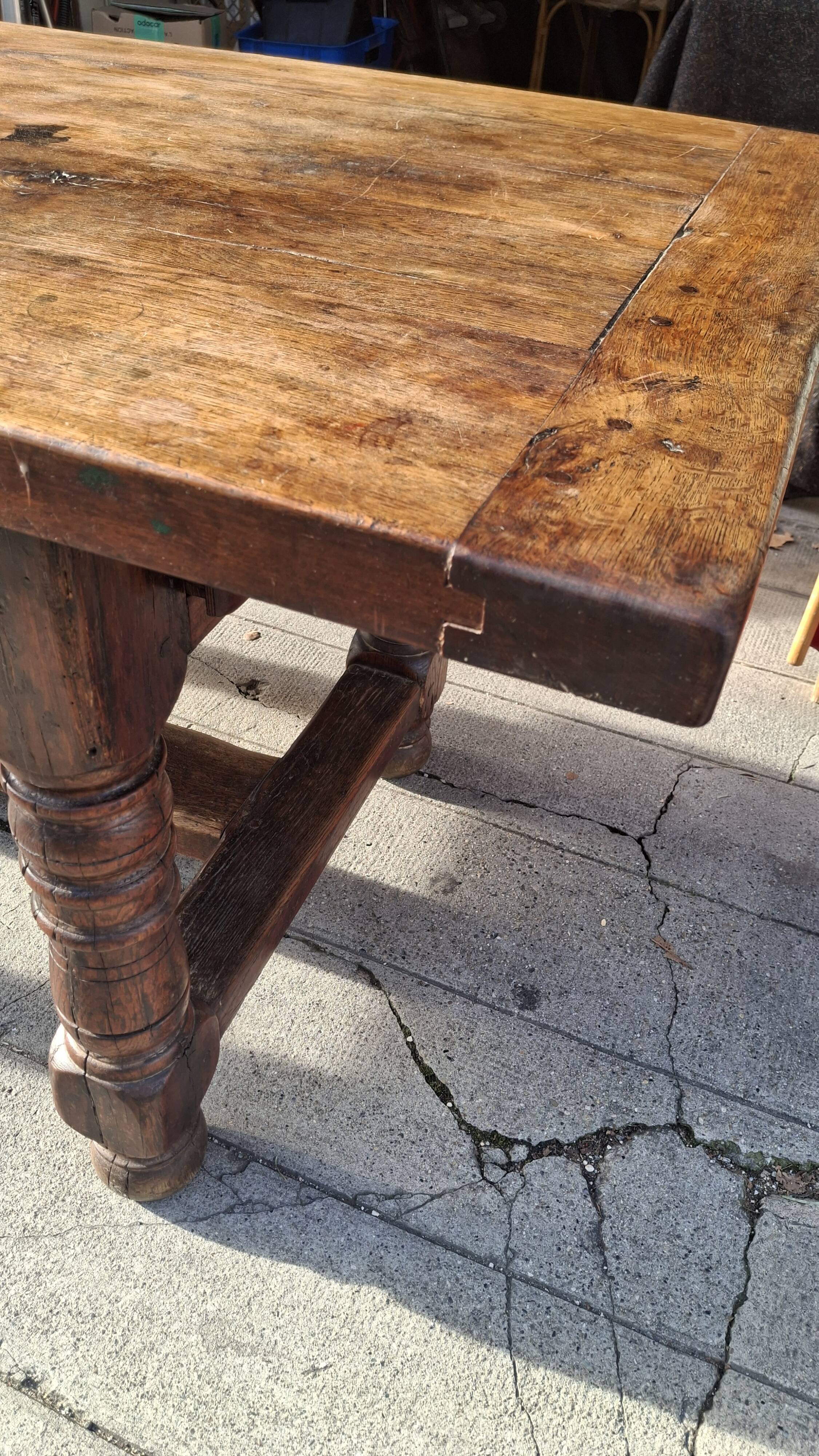 Large oak farmhouse table