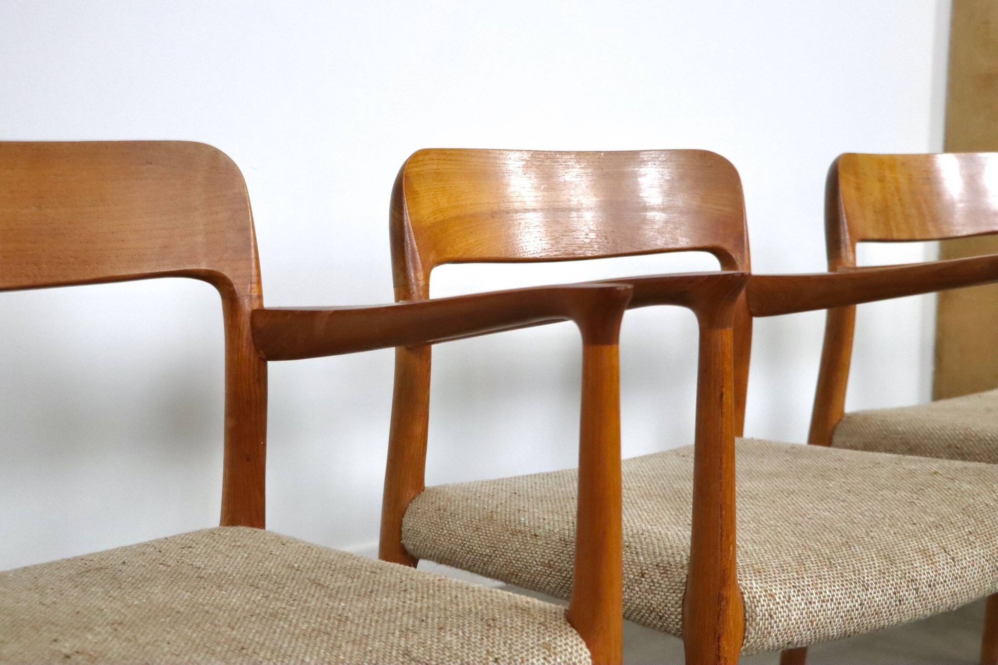 Set Of 4 Model 56 Dining Chairs In Oak By Niels Otto Møller, 1960s