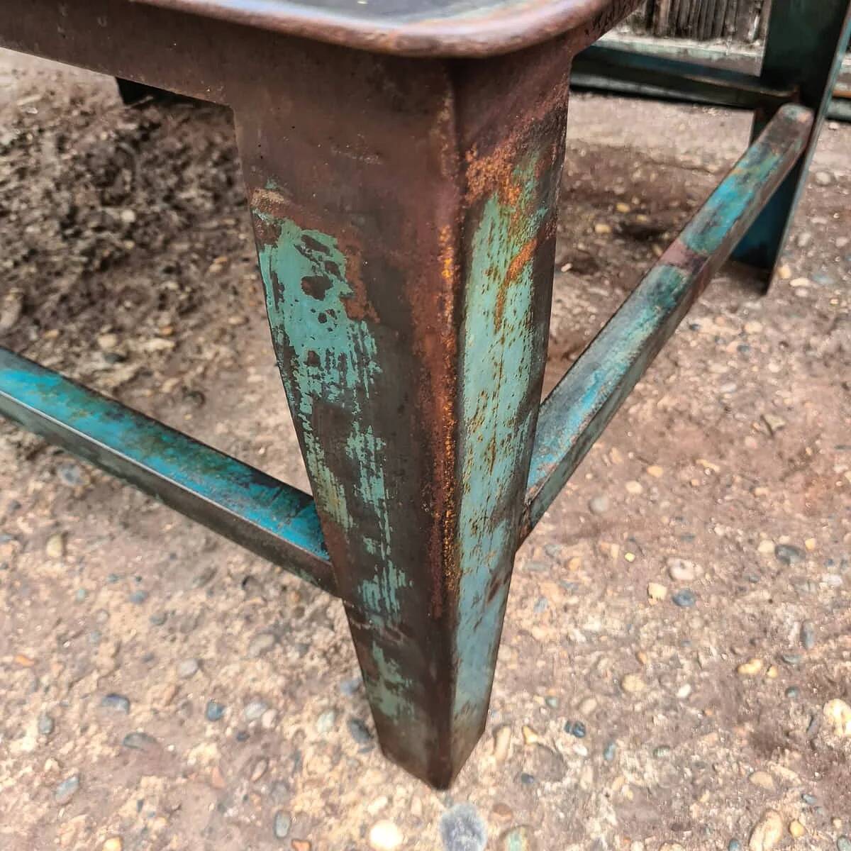 Industrial metal coffee table
