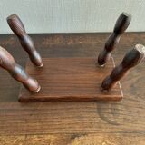 Wooden footrest stool