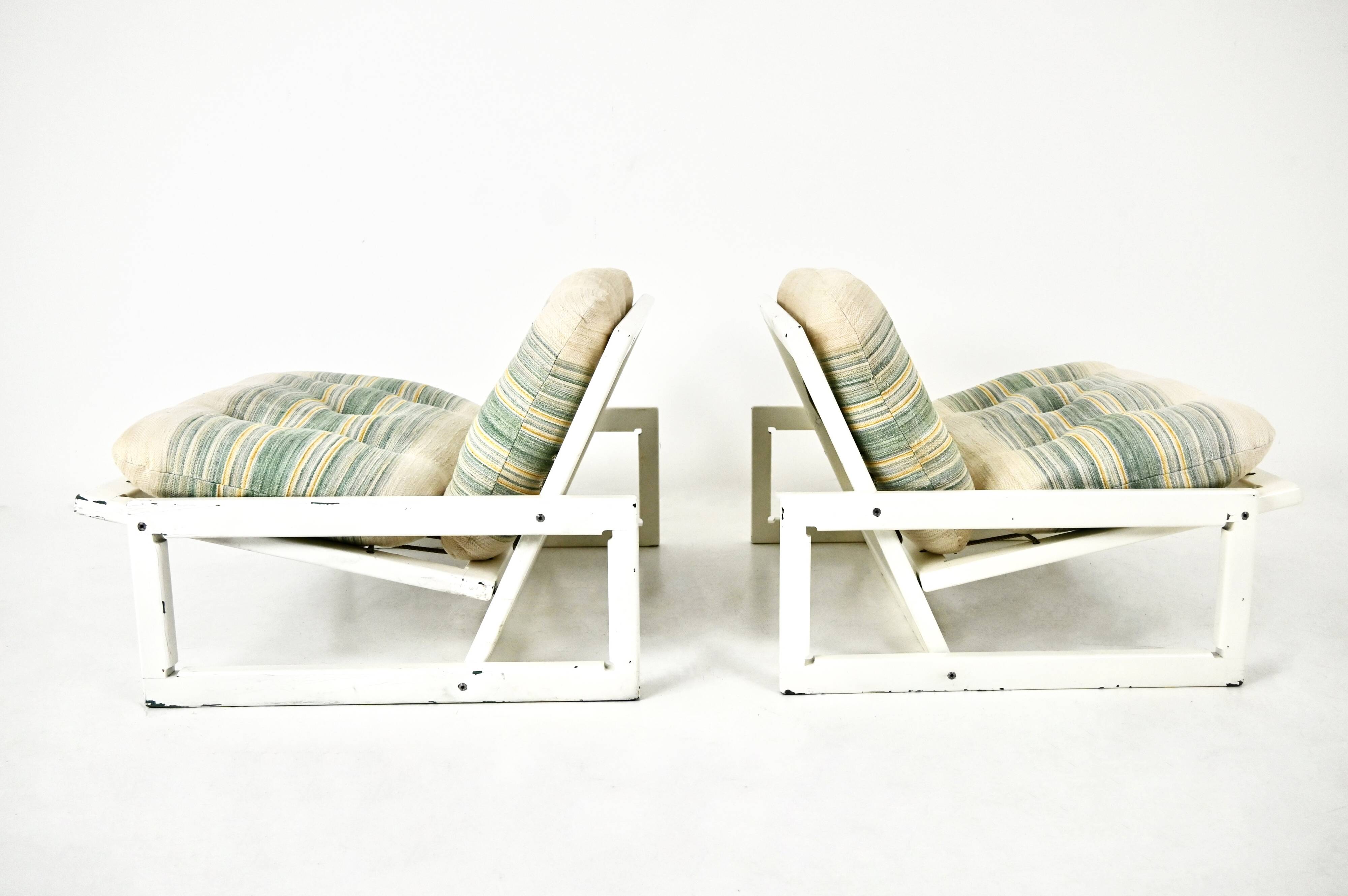 Set of 2 “Carlotta” armchairs by Tobia and Afra Scarpa for Cassina, 1960s