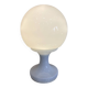 Vintage white opaline globe bedside lamp