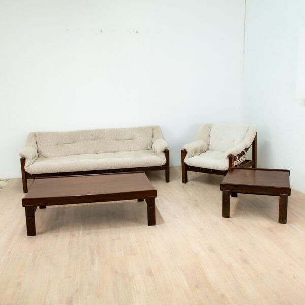 Mobilier de salon série Amazonas vintage par Jean Gillon, 1972, set de 4