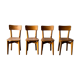 Set de 4 chaises bois Luterma