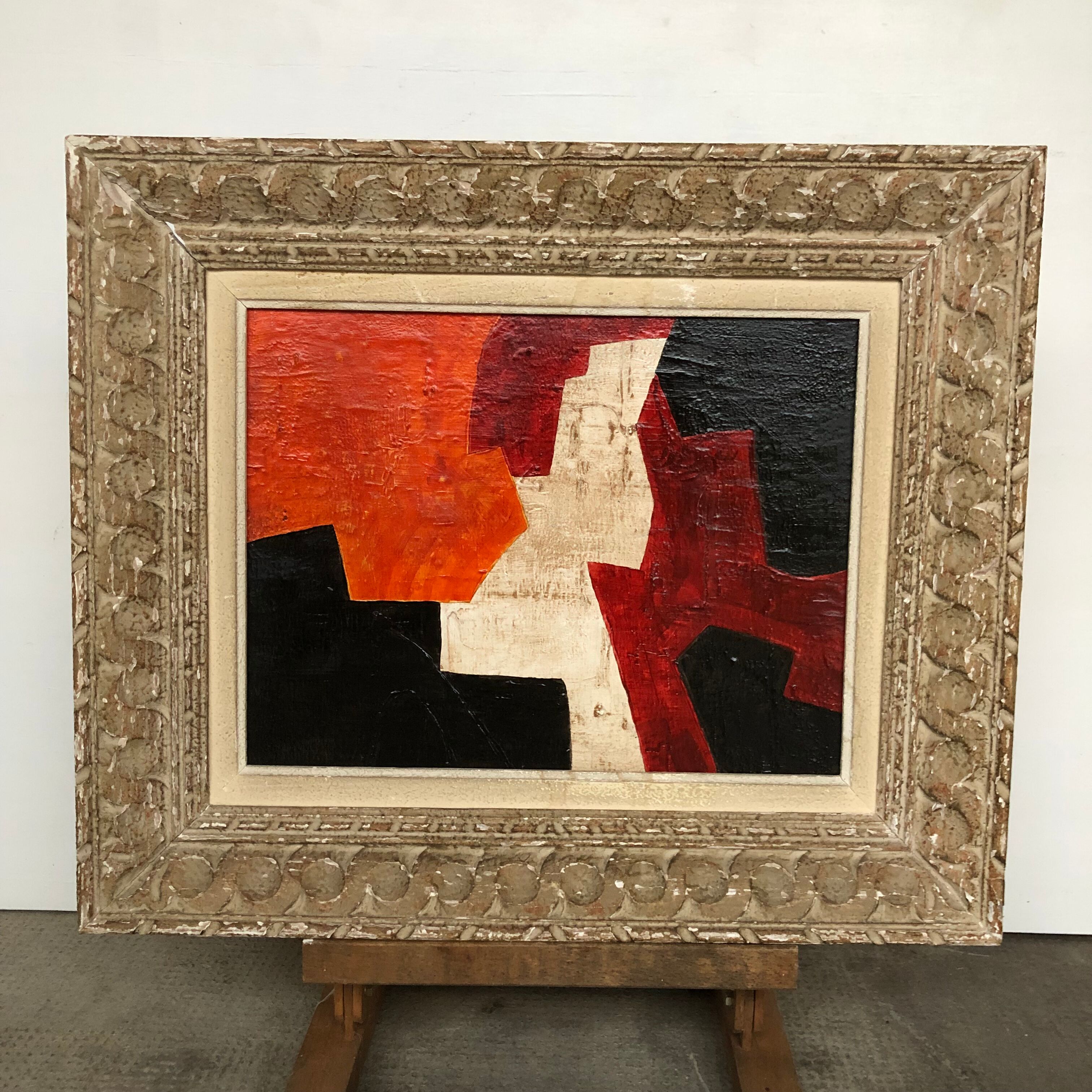 Framed abstract painting