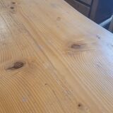 Large bistro table wooden top and cast iron bases -2m56