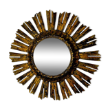 Sun mirror in gilded wood early twentieth century 40cm