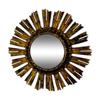 Sun mirror in gilded wood early twentieth century 40cm