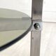 Chrome and glass side table vintage 1970s