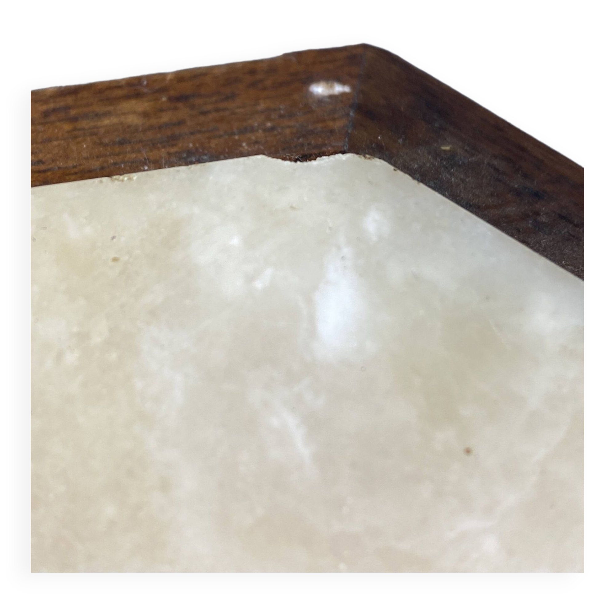 Wooden stool with marble top