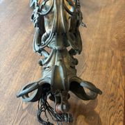 Large 8-light bronze chandelier, Art Nouveau, Nancy School – Around 1900