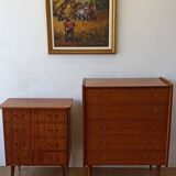 Teak Dresser with 5 drawers Norway, 1960s.