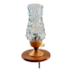 Vintage tripod table lamp from the 1960s with a glass lampshade.