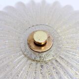 Vintage glass and brass ceiling lamp