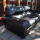 Black Leather Sofa by Tito Agnoli for Poltrona Frau, Italy, 1980s