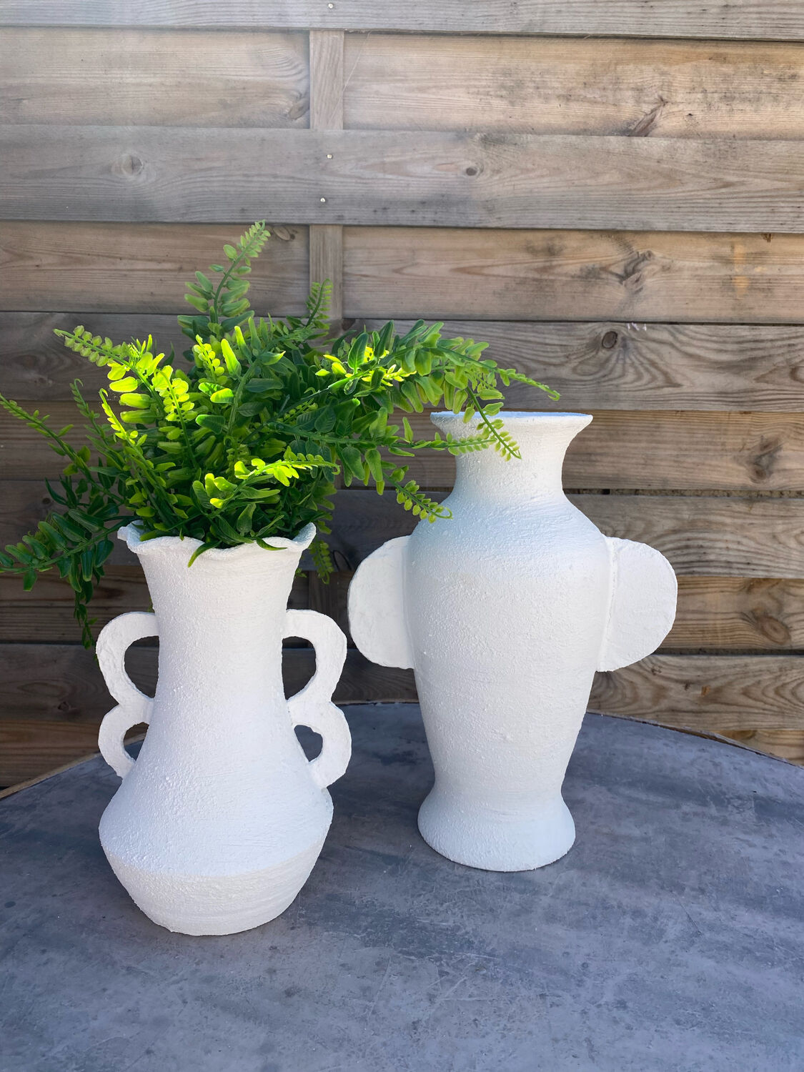 Pair of white vases