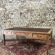 Flat desk double faces of minister mahogany style Louis XVI XIX th century