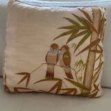 Vintage cushion decorated with birds, Thailand