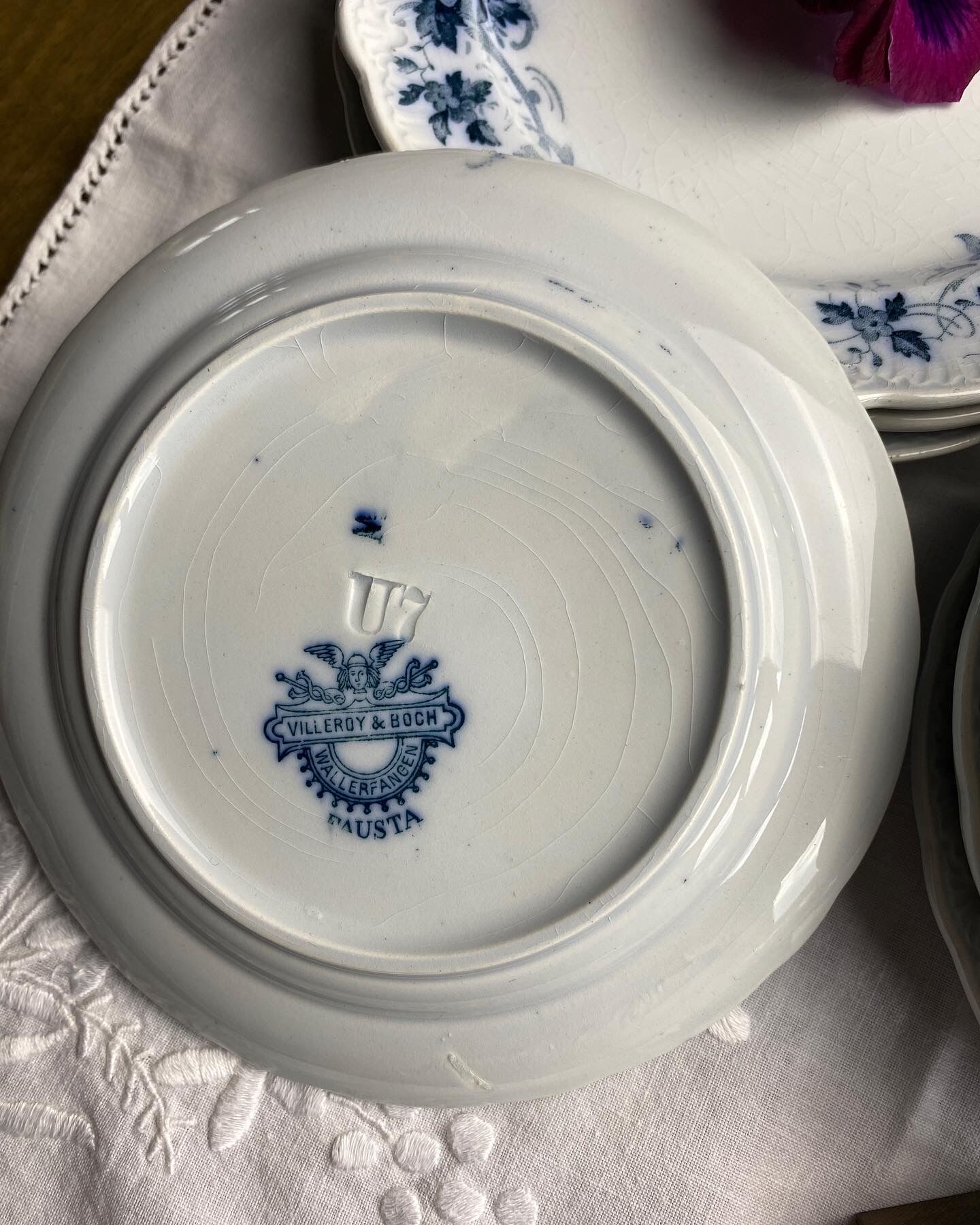 Old Villeroy and Boch entremet plates