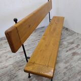 Banc en chêne et fer forgé