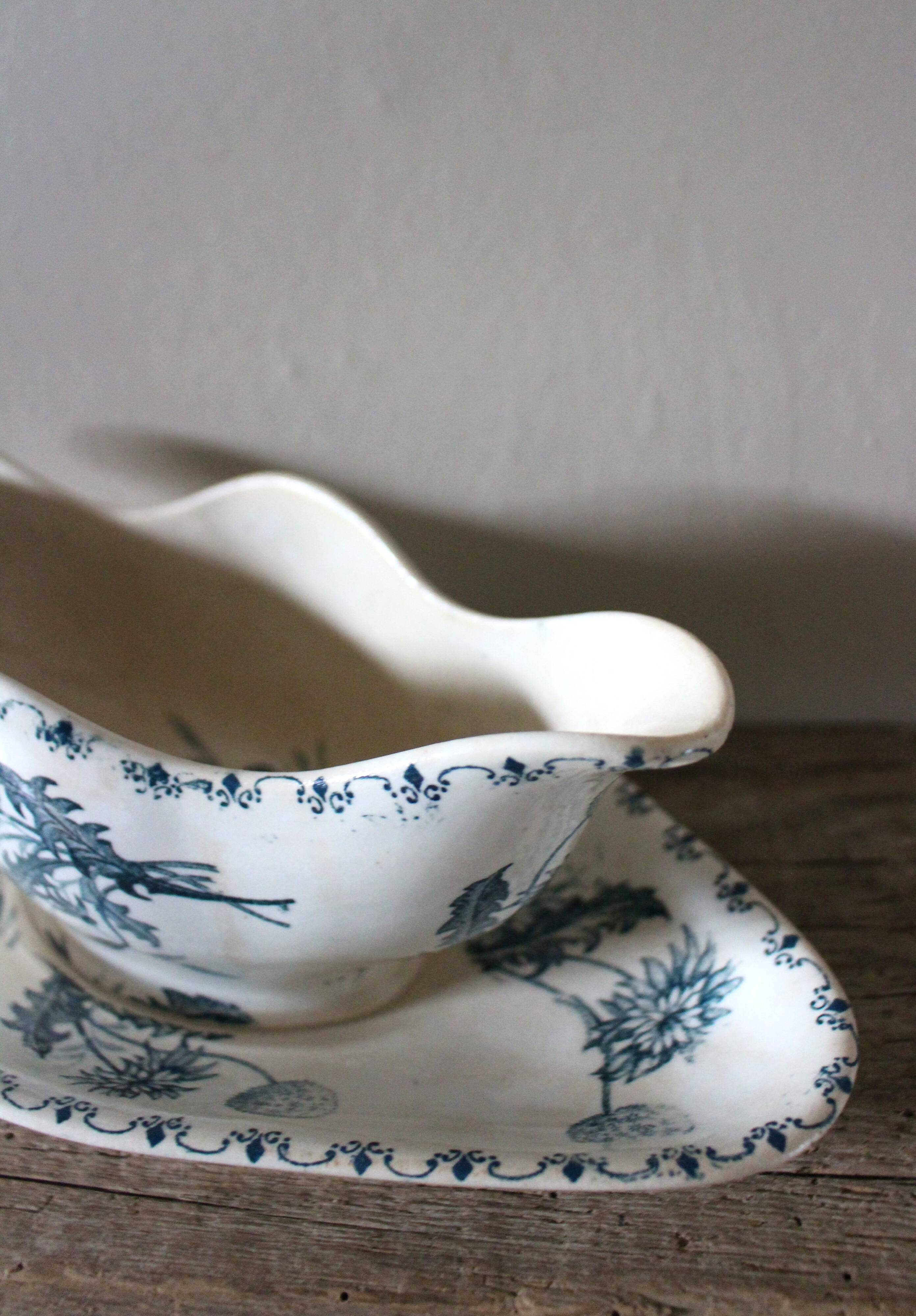 Sauceboat Terre de Fer Clairefontaine Blue Dandelion