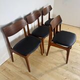 Set of 4 vintage teak chairs – Funder-Schmidt & Madsen, Dutch design