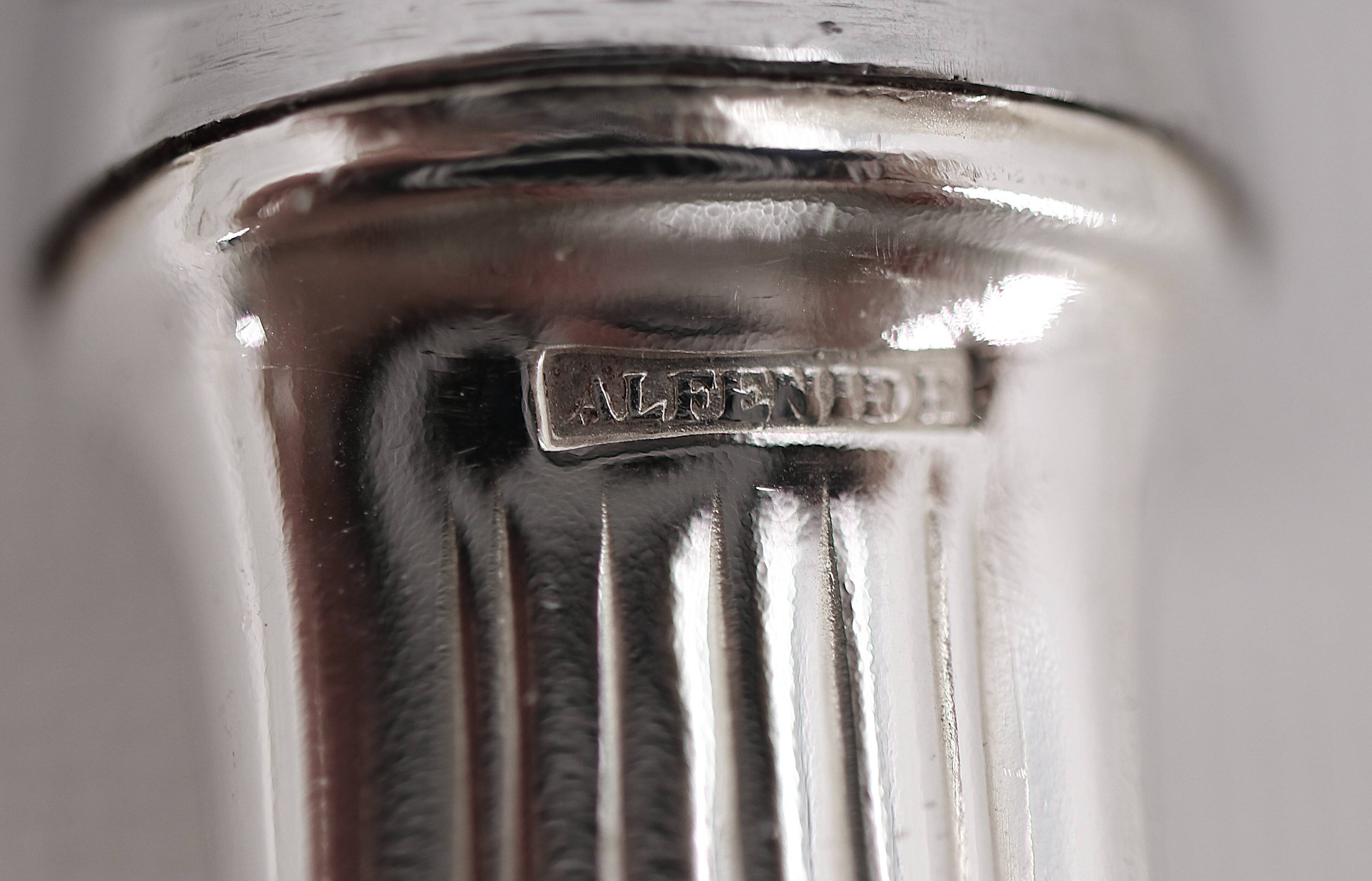 Alfénide, Christofle, Cirta, Art Deco, 6 silver-plated table knives.