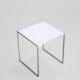 Table d'appoint danoise vintage en chrome et plexiglas