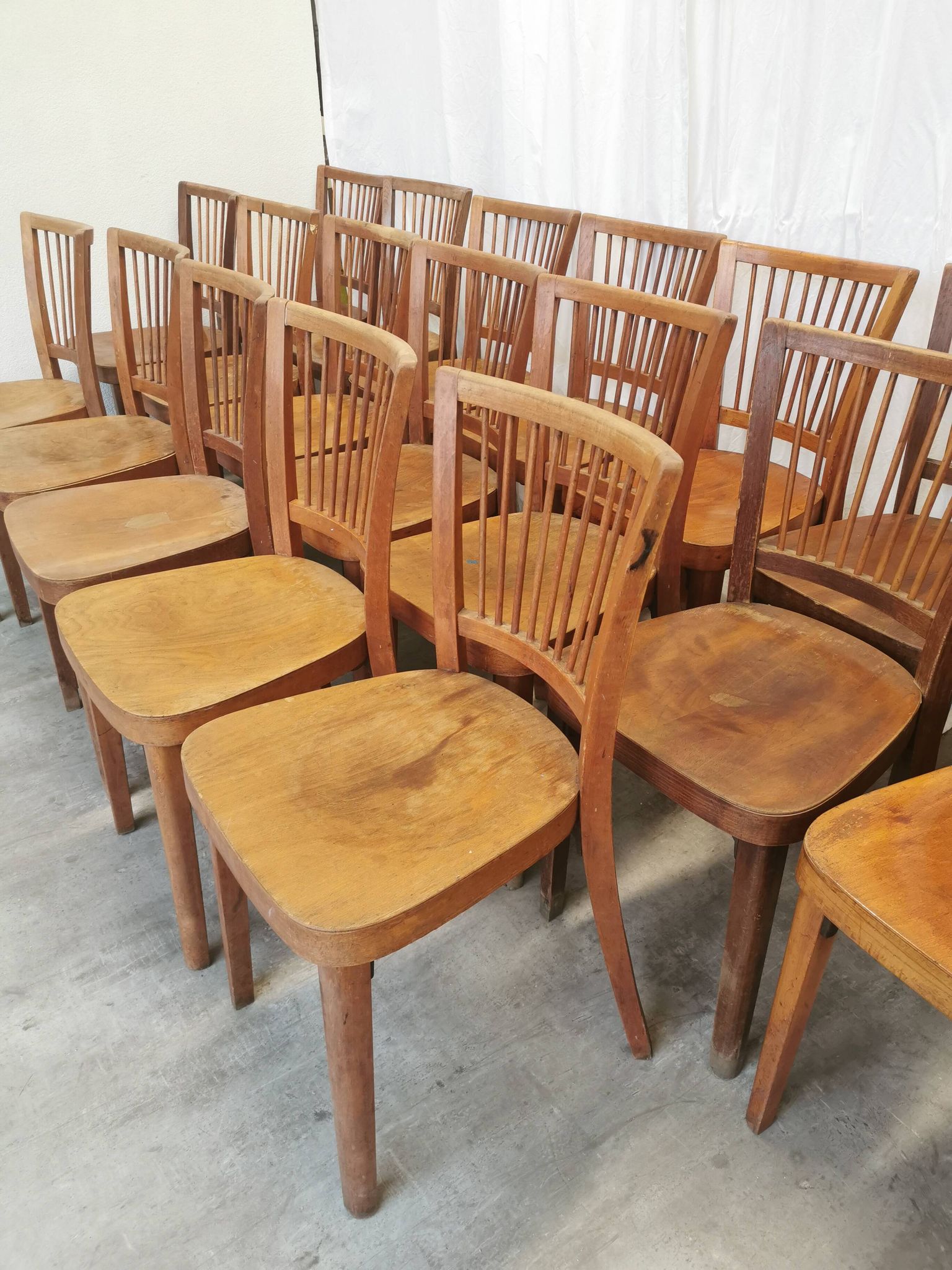 Vintage STOL Kamnik Wooden Dining Chair: 1960s Yugoslavia Bistro Style