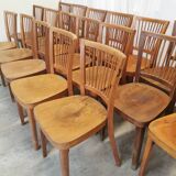 Vintage STOL Kamnik Wooden Dining Chair: 1960s Yugoslavia Bistro Style