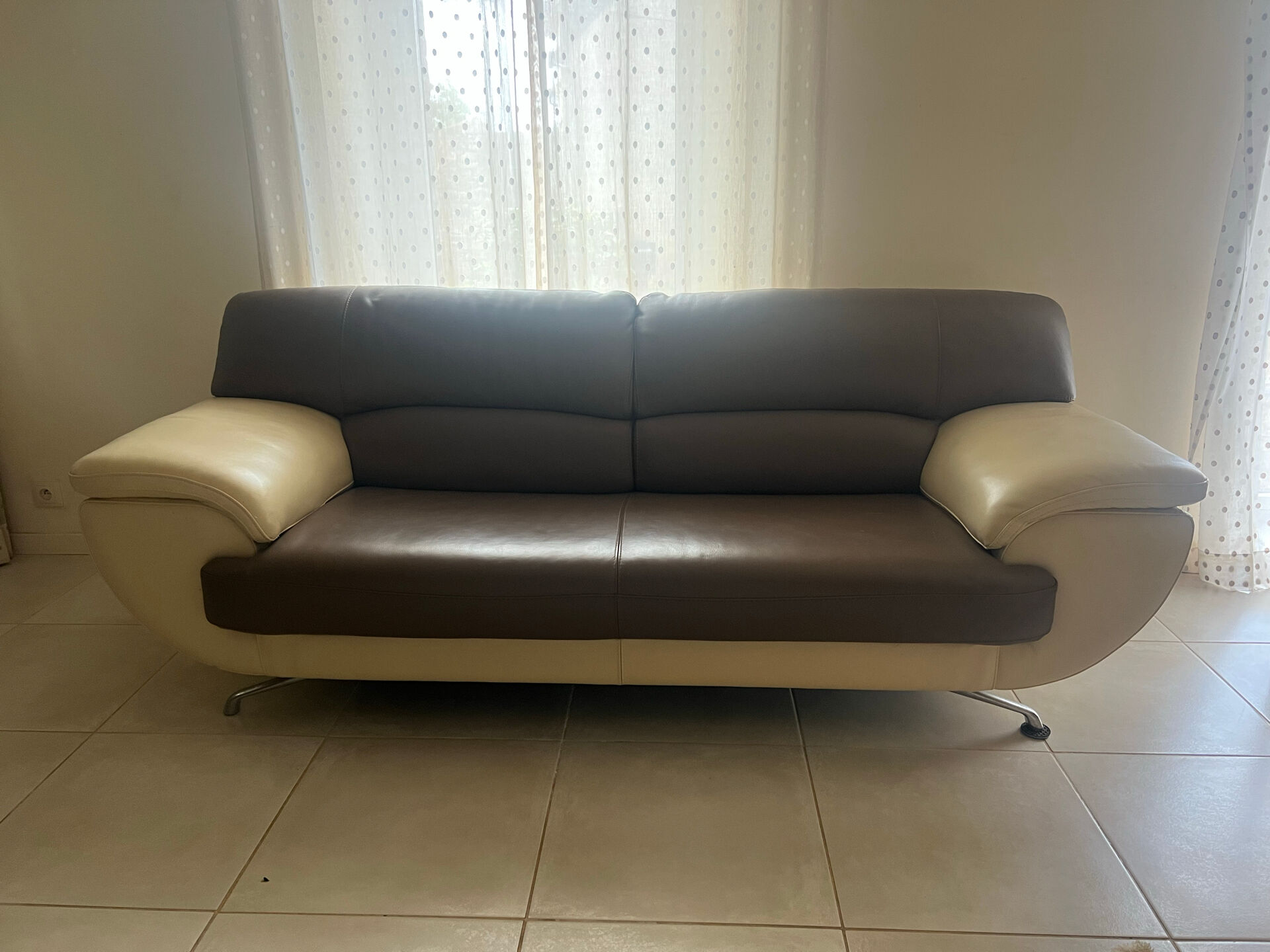 Leather sofa 3-seater and 2-seater