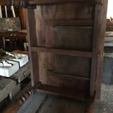 Beech and poplar table with drawer