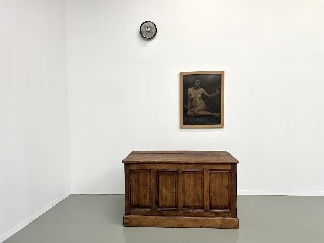 Old pine trading counter, circa 1950