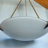 Suspension en verre et laiton design vintage