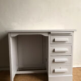 Children's desk painted in gray