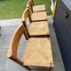 Suite de 4 chaises paillées vintage années 70