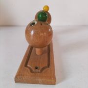 Vintage wooden children's coat rack