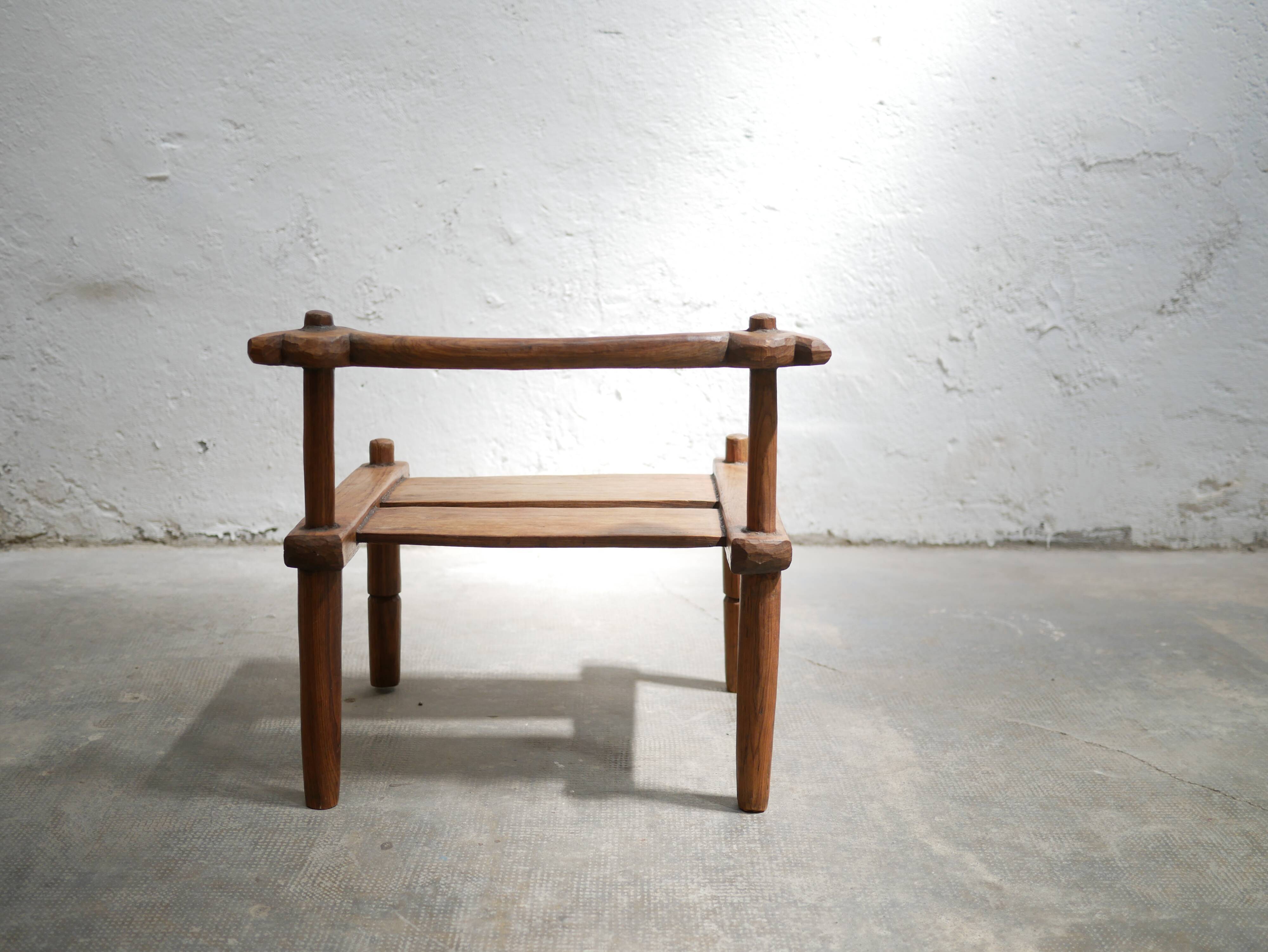 Ancient brutalist African chair