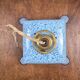 Antique blue speckled glass suspension in the style of Clichy – Draped shape