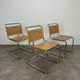 3 B33 Marcel Breuer chairs, 1980, leather