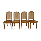 Four chairs canned art nouveau period 1900