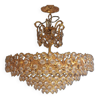 Palwa crystal and brass chandelier.